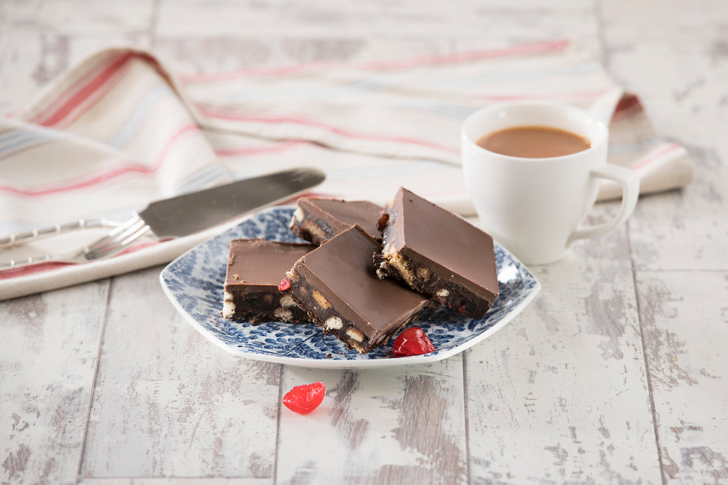Chocolate Tiffin Traybake - single tray